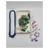 Wired beaded necklaces w/ extra beads