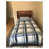 Twin size mattress, bed frame & box spring