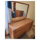 Low Boy 6 Drawer Dresser w/ Mirror