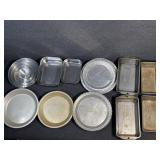 Round cake pans, alum. pie dishes & bread pans