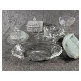 Vintage scalloped dish, Vintage Frankoma & dishes