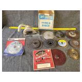 Vintage craftsman electric hand saw & blades