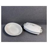 Shenango China Serving Bowl & ironstone china dish