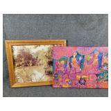 Painting canvas, and framed painting