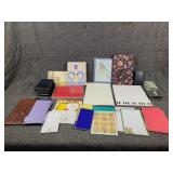 Paper, paper pads/organizer & box & stamp