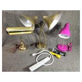 Vintage Double Gooseneck, vintage piano lamp