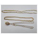 Pearl & gem necklaces
