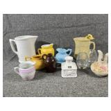 Vintage glass ware tea/creamer/pitcher dishes