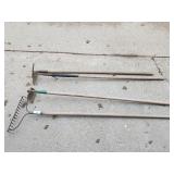 Hand held rake and more.