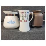 Corning Ware Coffee Pot, Floral Ceramic Jug,