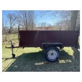 Trailer with metal sides