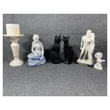 Nude Roman Statue, and glass decor