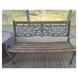 Iron and Wood Bench