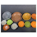 Color Flyte & plastic bowls,