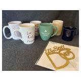 Assorted coffee cups