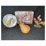 Avon 1991 Easter plate, Rabbit Tin and more