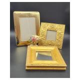 Di Brown Original Painted Egg, Golden Frames