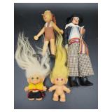 Troll Dolls, Wooden Doll, Mache Doll