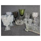 Hand Blown Green Goblet