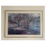 Pastel Colored Trees on the Water Picture
