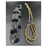 Cybele Gold and Black Rope Belt