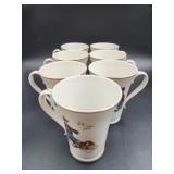Norman Rockwell Glass Mugs(7)