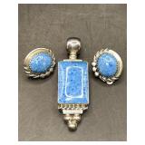 Sterling Silver Blue Turquoise Blue Lapis