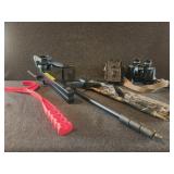 Binoculars,Bushnell trail camera and more.