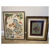 Framed needle point and more.