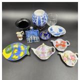 Blue and White Dishes, Tea Pot Plates, and More