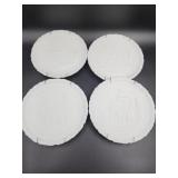 Fenton White Patriotic Hanging Plates
