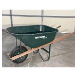 Green True Temper Metal Wheel Barrow