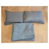 Blue Quilt and Pillow Shams