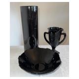 Black Amethyst Glass Loving Cup