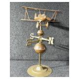 Copper Bi-Plane Weathervane