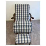 Glider Rocker and Foot Stool