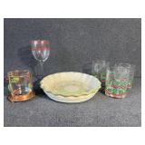 Tidings of joy dish, glasses and more