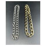 Shorter Heavier Silver and Golden chains