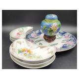Vintage Chinese Porcelain Plate, Crescent D