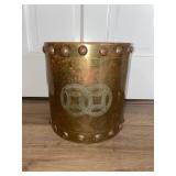 Hollywood Regency Brass Cash Pot