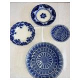 Katobuki Floral Glazed Plate and Saucer