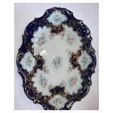 Flow Blue Platter and Worcester Porcelain