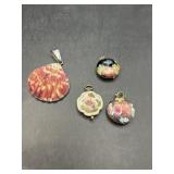 Cloisonne Flower/Butterfly pendant (3)