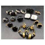Black Fashion Clip Earrings
