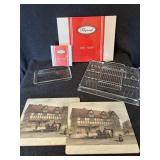 Scene Trivets, Table Napkin holder with glass