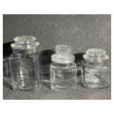 Set of 3 glass canister