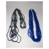 Blue Beaded Necklaces (2)