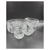 Cut Czechoslovakian Lead Crystal Centerpiece