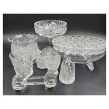 Clear Cut Glass Dishes(see more below)