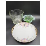 Fenton Ruffle Basket, Noritake China "Azalea"